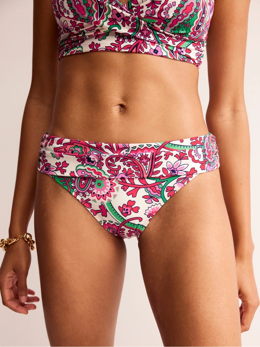 NWT Boden Classic Fold Bikini Bottoms Size 2